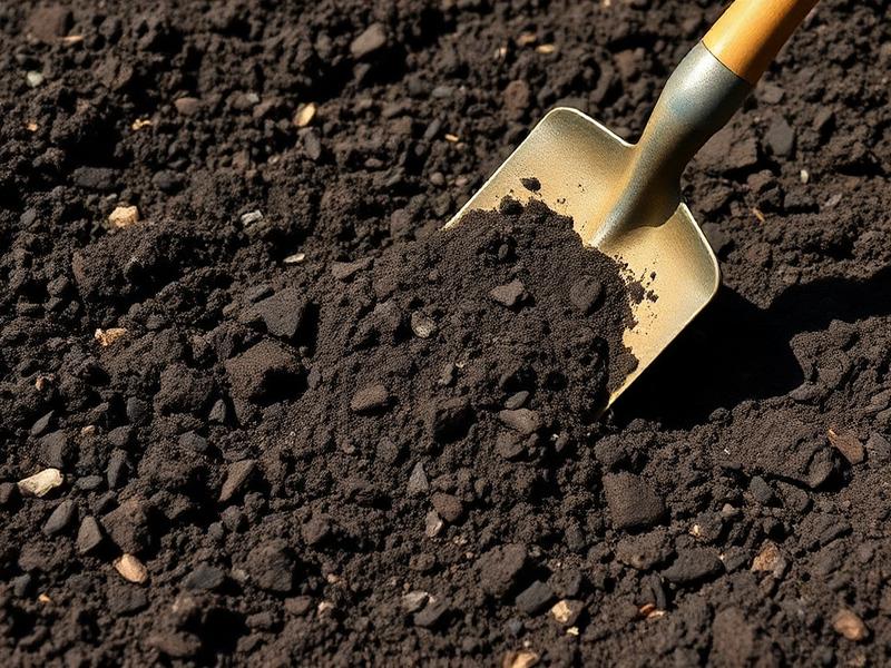 Topsoil prepared for spreading in a yard or garden bed
